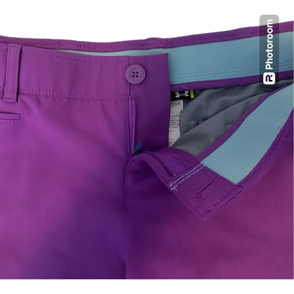 Under Armour Purple Fitted Shorts. Size 6. EUC - Picture 3 of 10